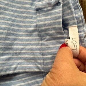 Loft blue striped trousers size 12